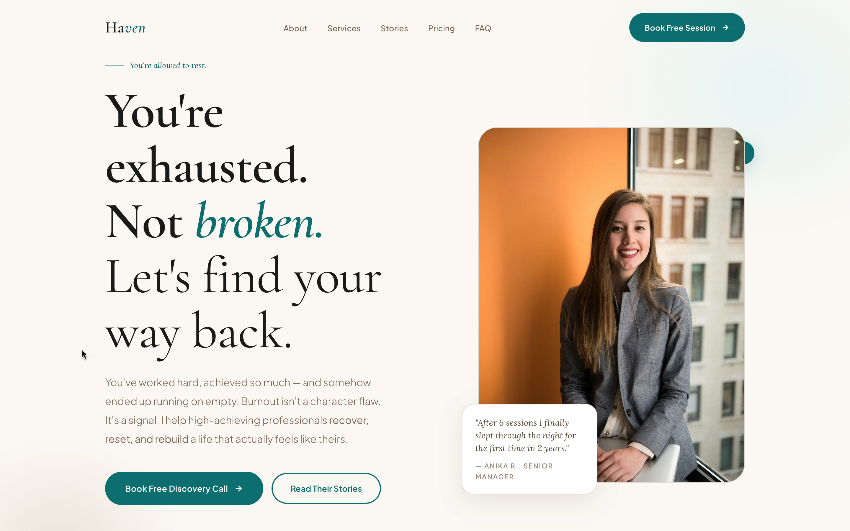 Haven Burnout Recovery Coach